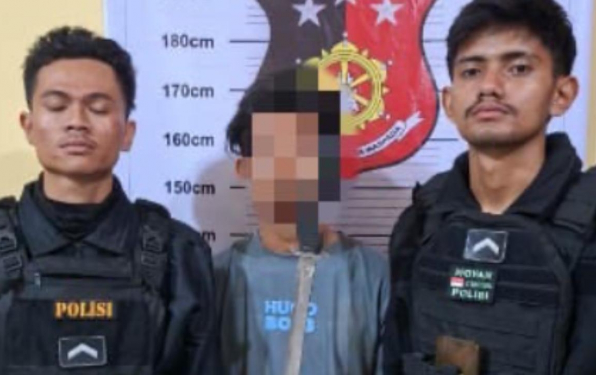 Sabetkan Samurai ke Polisi, Pemuda di Belawan Tak Berkutik Diringkus Tim Patroli