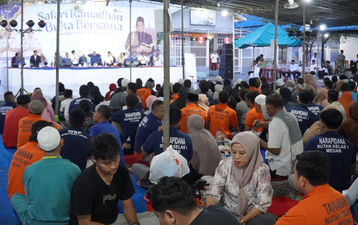 Warga Binaan Rutan Medan Buka Puasa Bersama Keluarga: 1.543 Orang Kumpul di Safari Ramadan Penuh Makna