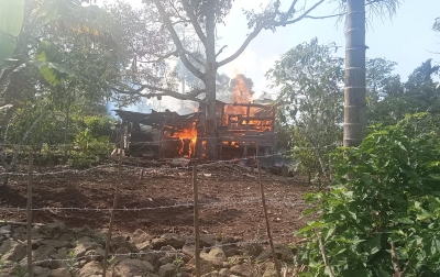 Ditinggal Petik Kopi, Rumah Kebun Pensiunan di Sidikalang Ludes Dilalap Jago Merah