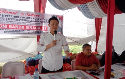 David Roni Ganda Sinaga Sosialisasikan Perda Penanggulangan Kemiskinan