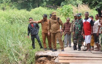 Gerak Cepat! Bupati JTP Hutabarat Tinjau Jembatan Putus di Garoga, Janjikan Perbaikan Segera