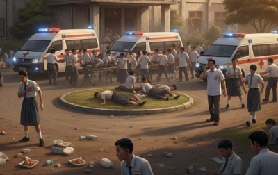 Sidikalang Gempar! Ratusan Siswa SMK HKBP Dilarikan ke RS, Diduga Keracunan Makanan Bergizi Gratis