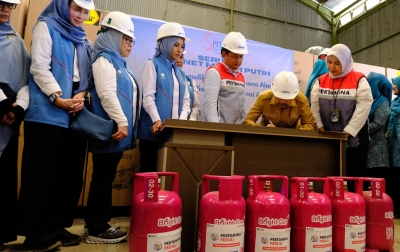 Pertamina dan SERUNI Serahkan Bantuan Sarana Air Bersih dan 1.577 Tabung Bright Gas bagi Warga Terdampak Bencana Pidie Jaya