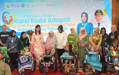 Deli Serdang Terima Bantuan 20 Kursi Roda Adaptif Khusus Anak