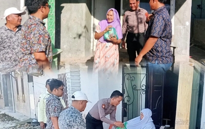 Sambut Puasa, PTPN Adolina Patroli dan Berbagi Paket Sembako untuk Warga