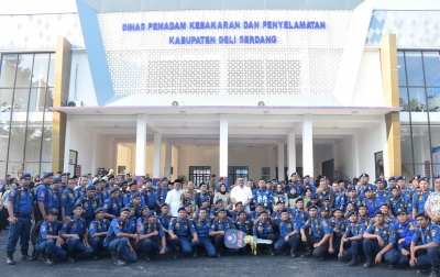 1 Tahun Kepemimpinan, Bupati-Wabup Deli Serdang Resmikan Kantor Baru Damkar