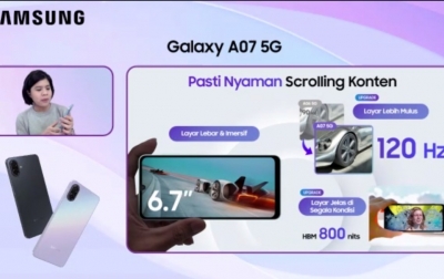 AI Praktis untuk Aktivitas Digital Anak Muda, Galaxy A07 5G Dukung Hiburan Seharian Tanpa Hambatan