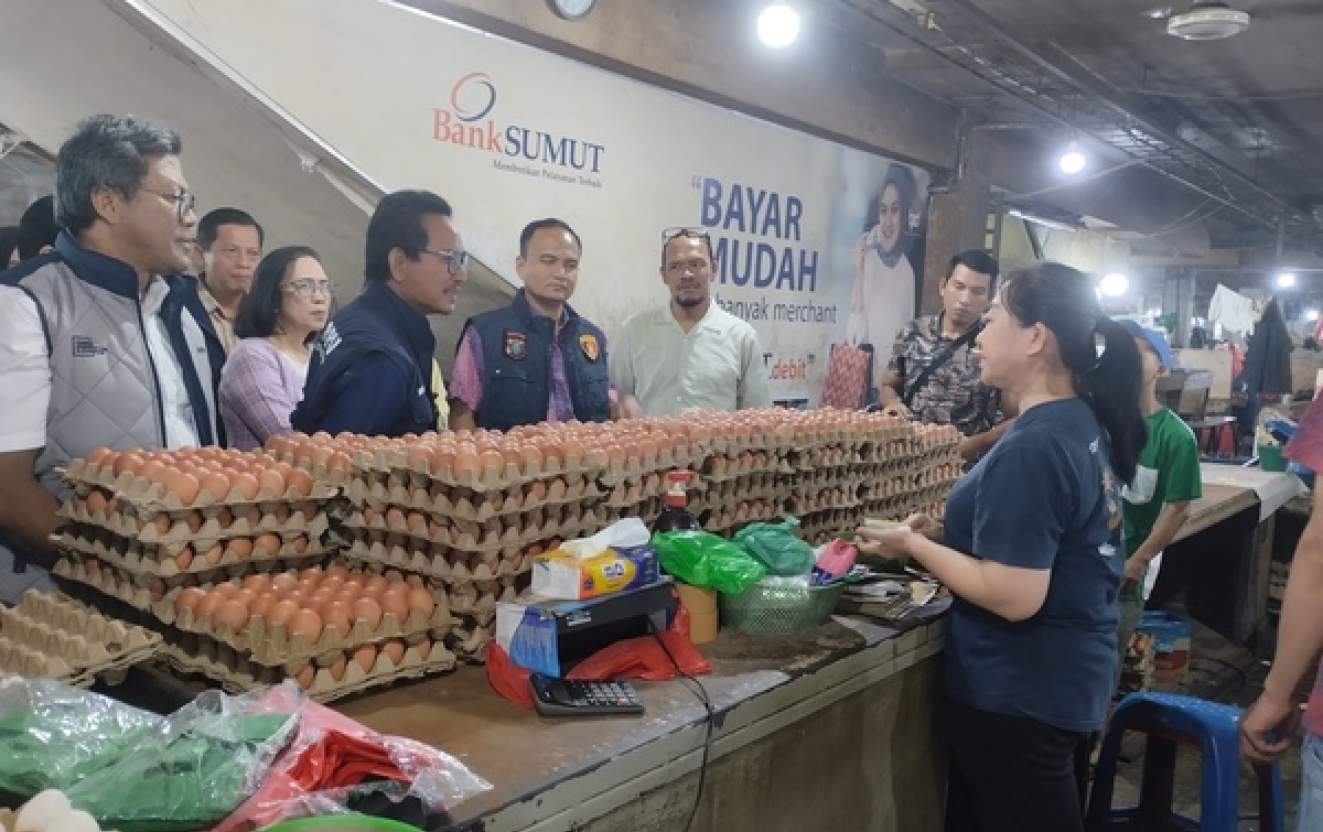 Satgas Pangan Poldasu Sidak Ke Pasar Petisah,  Harga Bapokting Cukup Terkendali