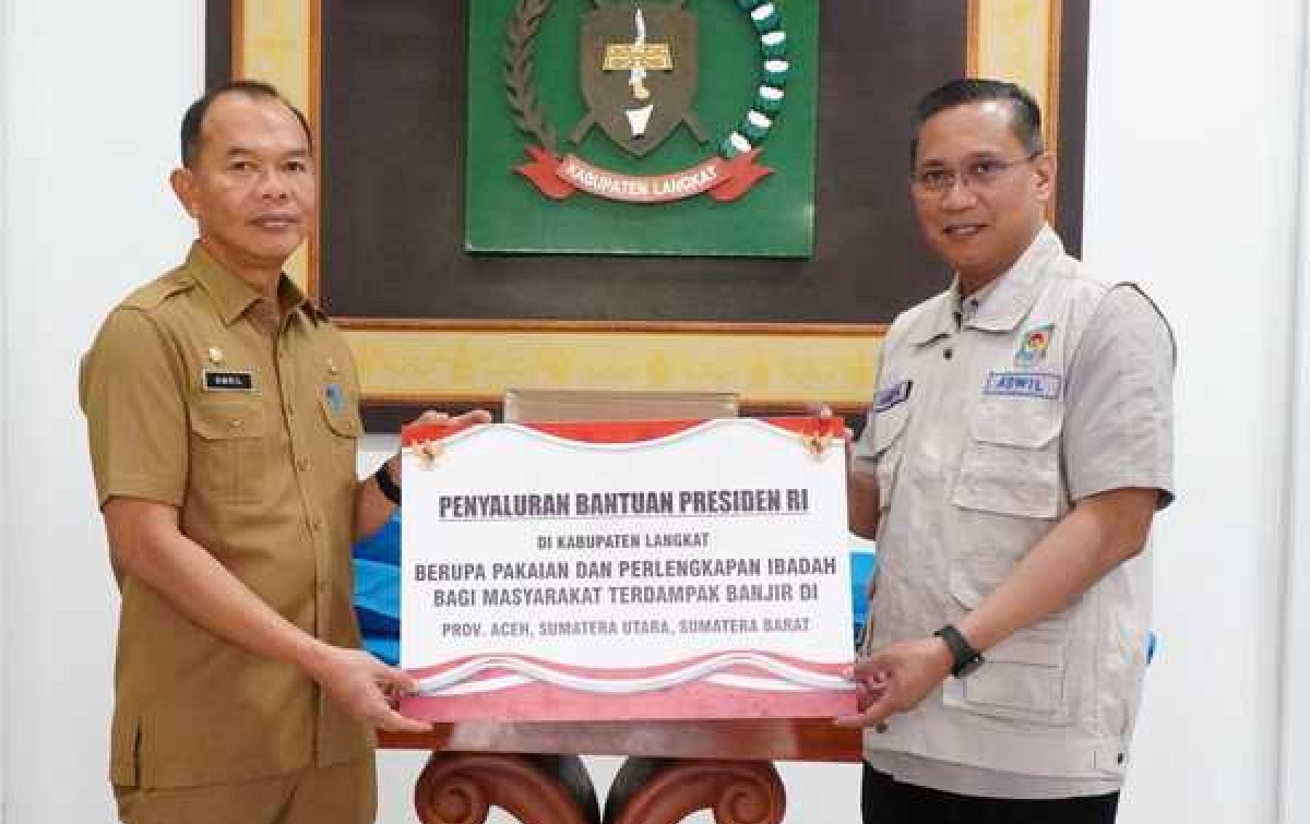 Salurkan Bantuan Untuk Korban Banjir, Pemkab Langkat Apresiasi Presiden Prabowo