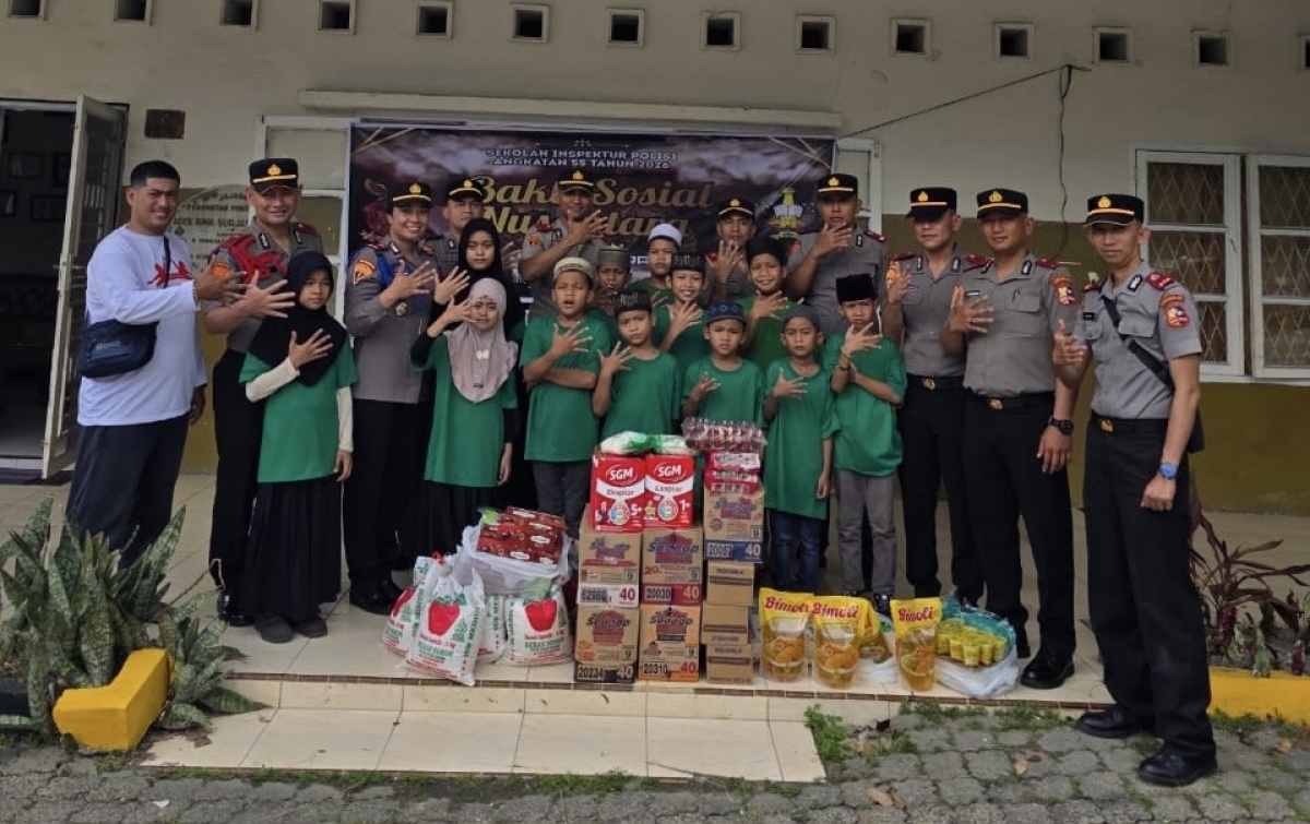 Siswa SIP Angkatan 55 Resimen Desaka Dhira Pradhipa asal Polda Sumut Laksanakan Baksos di Medan