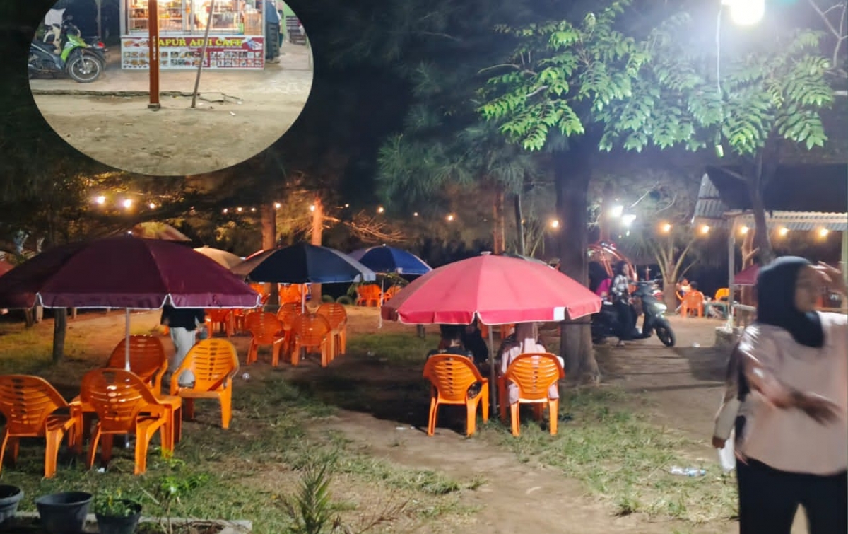 Ramai Pengunjung, Kafe dan Lapak Kuliner Malam Hidupkan Pantai Natal
