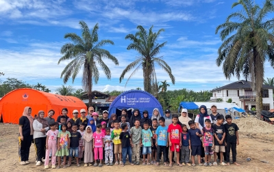 Mahasiswa USM Indonesia Bantu Pemulihan Pendidikan dan Kesehatan di Aceh Tamiang