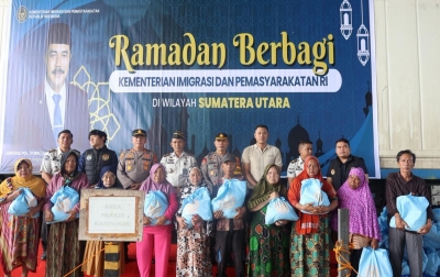 Ramadan Berbagi: 2.500 Paket Bantuan Kemenimipas Sasar Warga Gabion Belawan