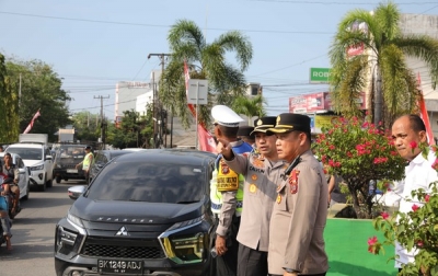 Cegah Kepadatan Arus Mudik, Kapolrestabes Medan  Cek Pospam Titi Kuning