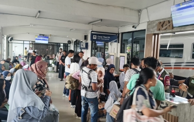 Stasiun Rantauprapat Jadi Destinasi Favorit Pemudik di Sumut pada Lebaran 2026
