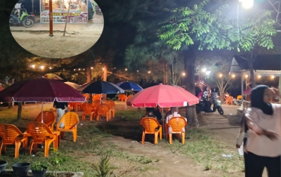 Ramai Pengunjung, Kafe dan Lapak Kuliner Malam Hidupkan Pantai Natal