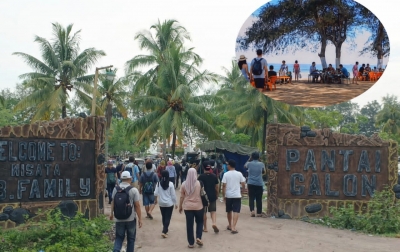 AB Family Jadi Lokasi Favorit Wisatawan di Pantai Galon Natal