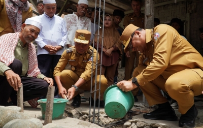 Bupati Deli Serdang Laksanakan Peletakan Batu Pertama Kediaman Warga Tak Mampu