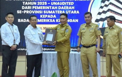 Wakil Bupati Deli Serdang Serahkan LKPD 2025 Unaudited ke BPK Perwakilan Sumut