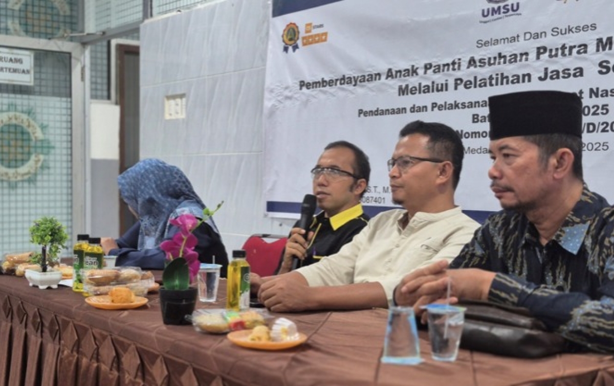 Dosen Teknik Mesin UMSU Beri Pelatihan Servis AC Anak Panti Asuhan Melalui Dana Risetmu