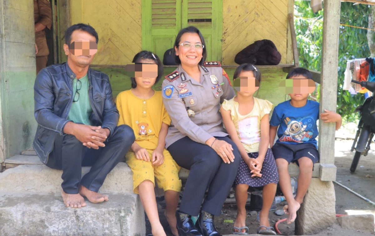 Kapolres Samosir Jadi Orang Tua Asuh Anak Korban Penganiayaan, Wujud Kepedulian untuk Masa Depan