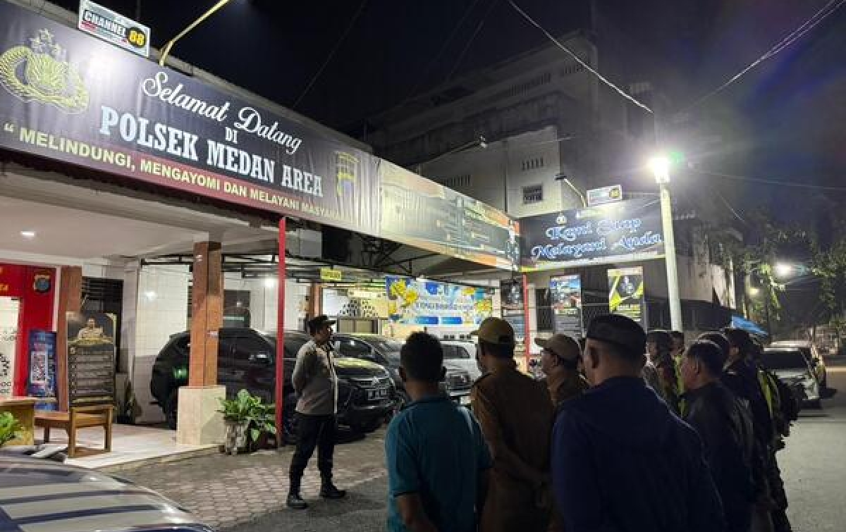 Kapolsek Medan Area Pimpin Patroli Gabungan 3 Pilar