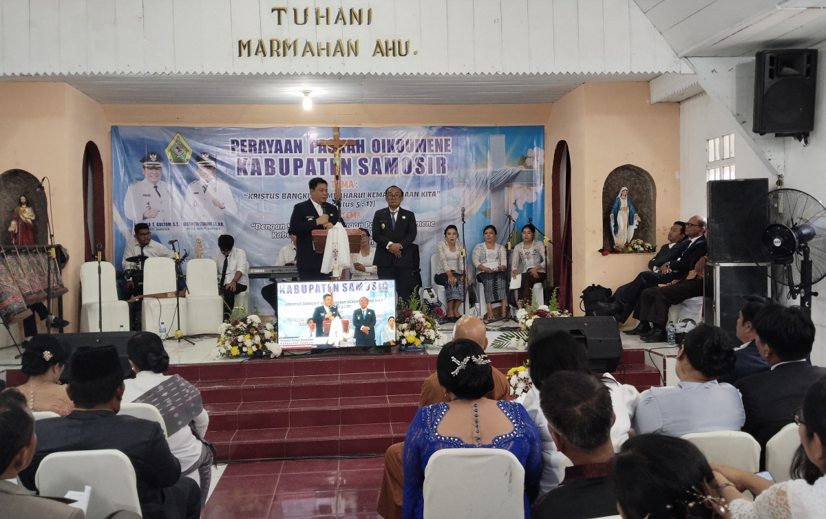 Paskah Oikoumene 2026 Digelar di Pelosok, Pemkab Samosir Tegaskan Pemerataan Pelayanan