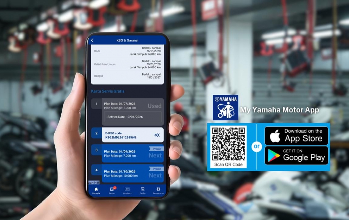 Luncurkan Fitur E-KSG, Yamaha Tingkatkan Layanan Servis dan Ekosistem Digital
