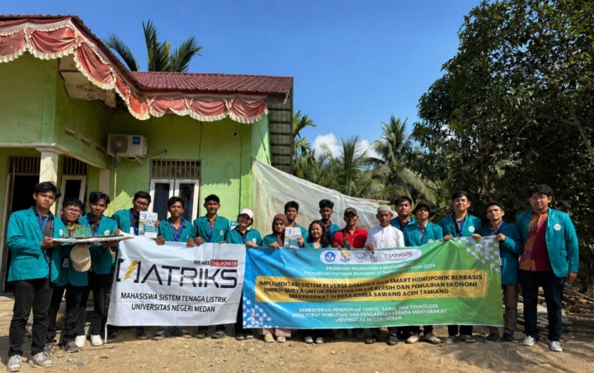 Pemulihan Aceh Tamiang,.Matriks Unimed Hadirkan Inovasi Sistem Air Bersih