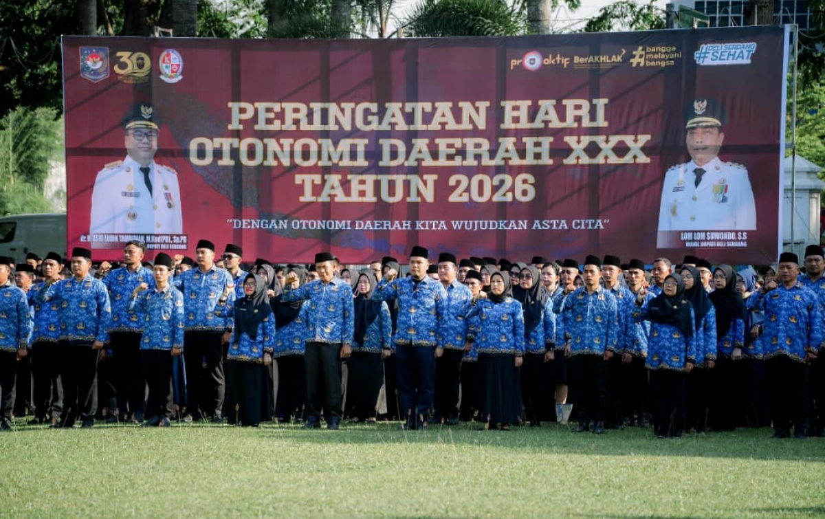 Bupati Deli Serdang Pimpin Upacara Hari Otonomi Daerah ke-30: Instrumen Strategis Percepat Pemerataan Pembangunan