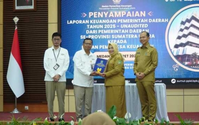 Wujudkan Tata Kelola Keuangan Akuntabel, Pemkab Langkat Serahkan LKPD 2025 ke BPK