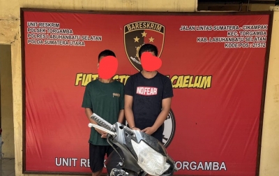 Polsek Torgamba Ungkap Pencurian di SPBU Pinang Awan, 2 Pelaku Ditangkap, Uang Rp20 Juta Milik Sopir Raib
