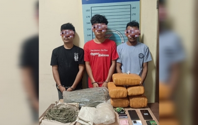 Gagal Kabur! Tiga Pria di Aceh Tenggara Tertangkap Tangan Simpan 11 Kg Ganja
