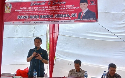 David Roni Ganda Sinaga Sosialisasi Perda No 5/2015: Pemerintah Berlakukan Desil, Warga Miskin Justru Tak Dapat Bansos