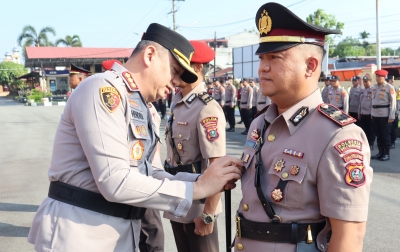 Kapolresta Deliserdang Pimpin Sertijab Kasat Tahti, Kapolsek Biru-Biru dan Kaposek Pantai Labu