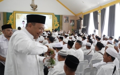 Tepung Tawari 398 JCH Langkat,  Afandin Berpesan Jaga Kesehatan dan Keikhlasan