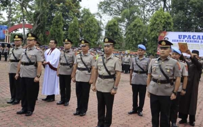 Kapolres Langkat Pimpin Sertijab Kabag Ops, Lima Kapolsek dan Kasi Propam
