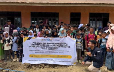 Rumah Portabel Mahasiswa Pulihkan Pendidikan 50 Anak Pasca Banjir Aceh Tamiang