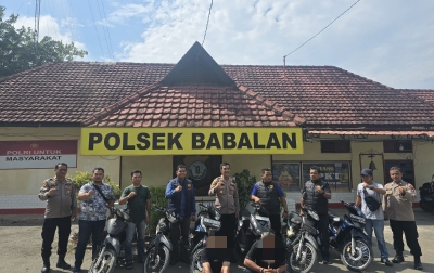 Pura-Pura Berburu, Polsek Babalan Ungkap Kasus Curanmor, 6 Unit Kendaraan Diamankan
