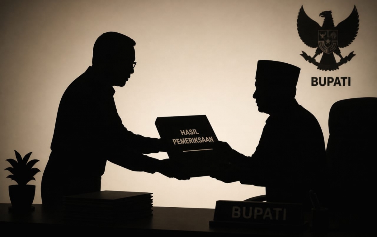 Inspektorat Madina Serahkan Hasil Pemeriksaan Kasus Desa Jambur Baru ke Bupati