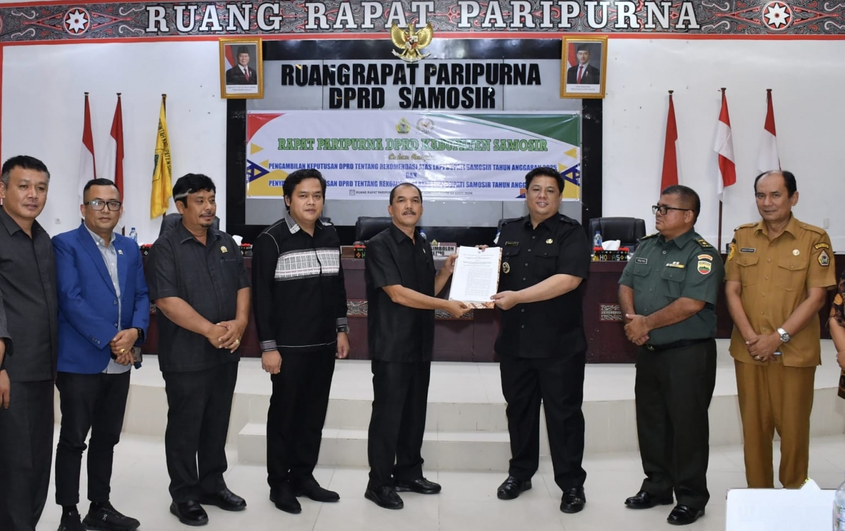 DPRD Samosir Ketok Palu LKPJ 2025, Soroti Tindak Lanjut Rekomendasi
