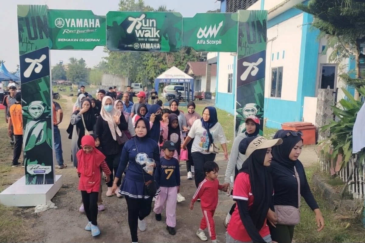Yamaha Grand Filano Makin Kalcer dan Stylish, Curi Perhatian Peserta Fun Walk SMK PAB 5