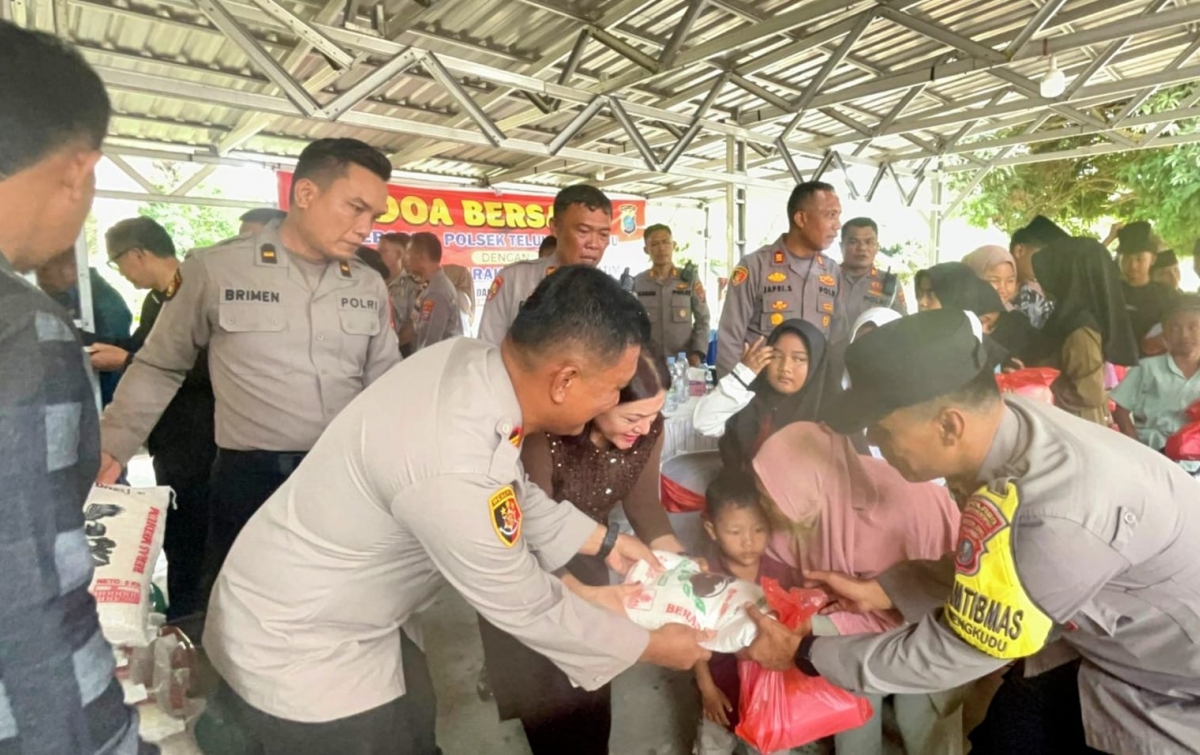 Polsek Teluk Mengkudu Doa Bersama Anak Yatim, Perkuat Sinergi Kamtibmas