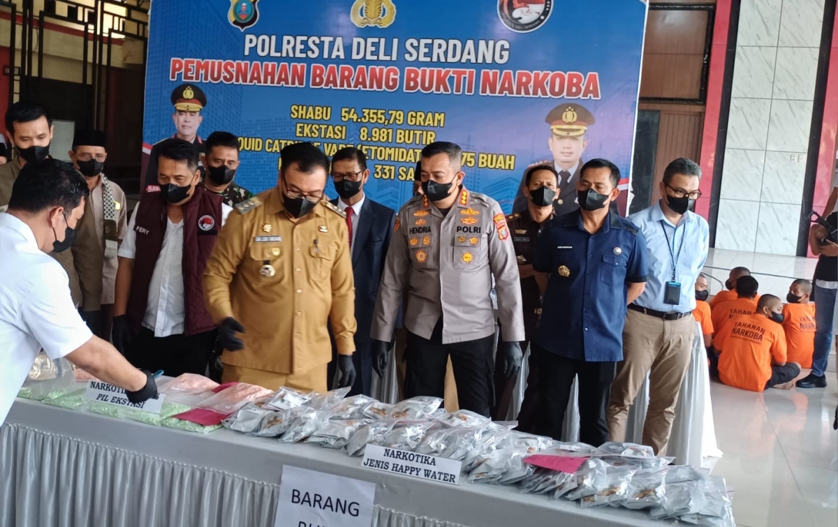 Penyelamatan 789 Ribu Jiwa: Polresta Deliserdang Musnahkan 54 Kg Sabu dan Ribuan Ekstasi