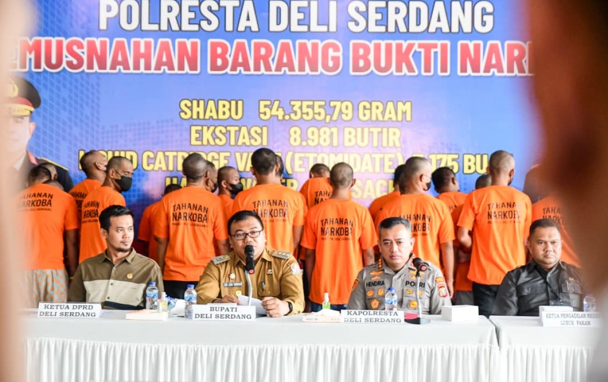 Bupati Apresiasi Polresta Deli Serdang  Ungkap 89 Kg Sabu, Sanksi Berat Bagi ASN Terlibat Narkoba