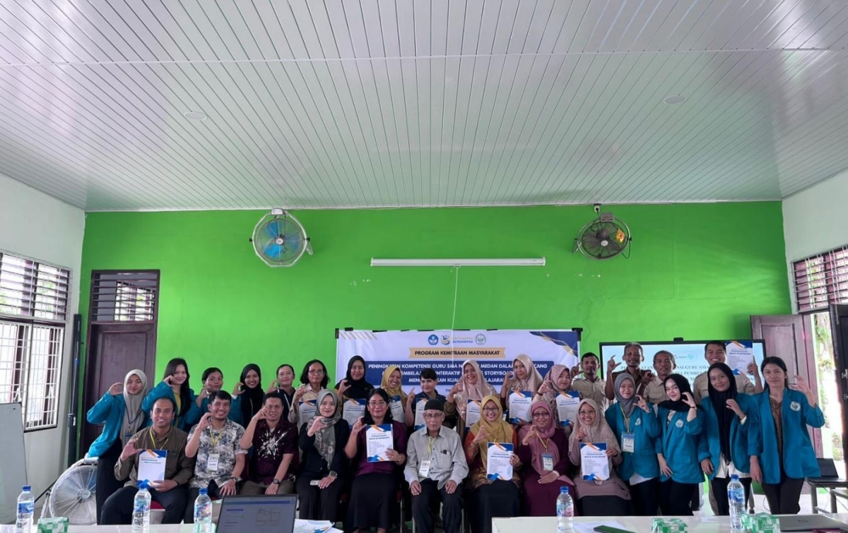 LPPM UNIMED Adakan PKM Tingkatkan Kompetensi Guru dalam Merancang Media Pembelajaran Interaktif Berzasis Storyboard