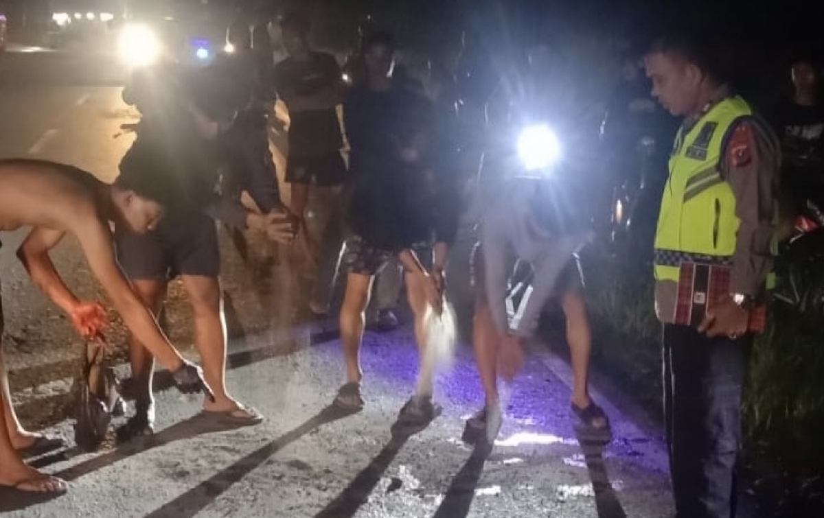 Tabrakan Maut di Jalinsum Perbaungan: Remaja 19 Tahun Tewas, Sopir Truk Kabur Meninggalkan Lokasi