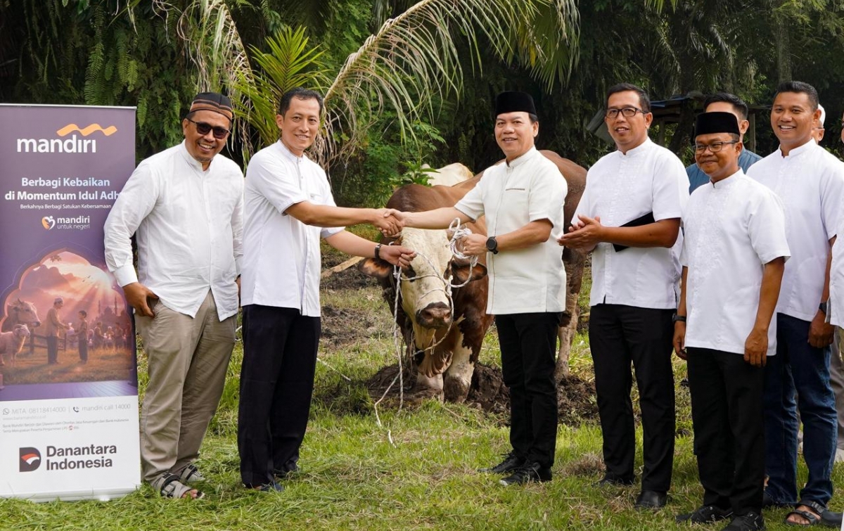 Bank Mandiri Region I/Sumatera 1 Melaksanakan Pemotongan 34 Ekor Hewan pada Hari Raya Idul Adha 1447 H