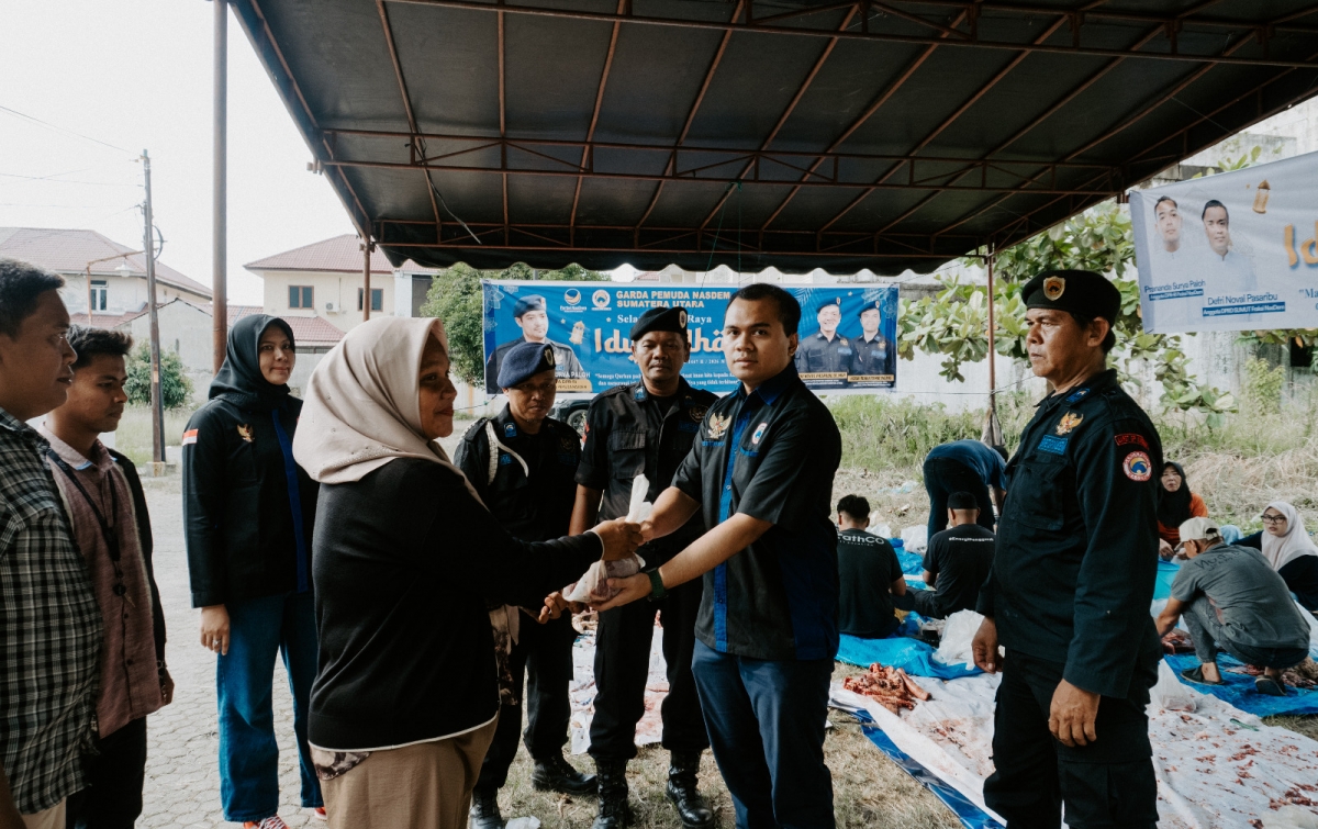 Rayakan Idul Adha, GP NasDem Sumut Sembelih 4 ekor Hewan Kurban