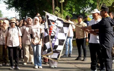 Peringatan May Day  di Langkat,  Ratusan Buruh Meriahkan Gerak Jalan Santai